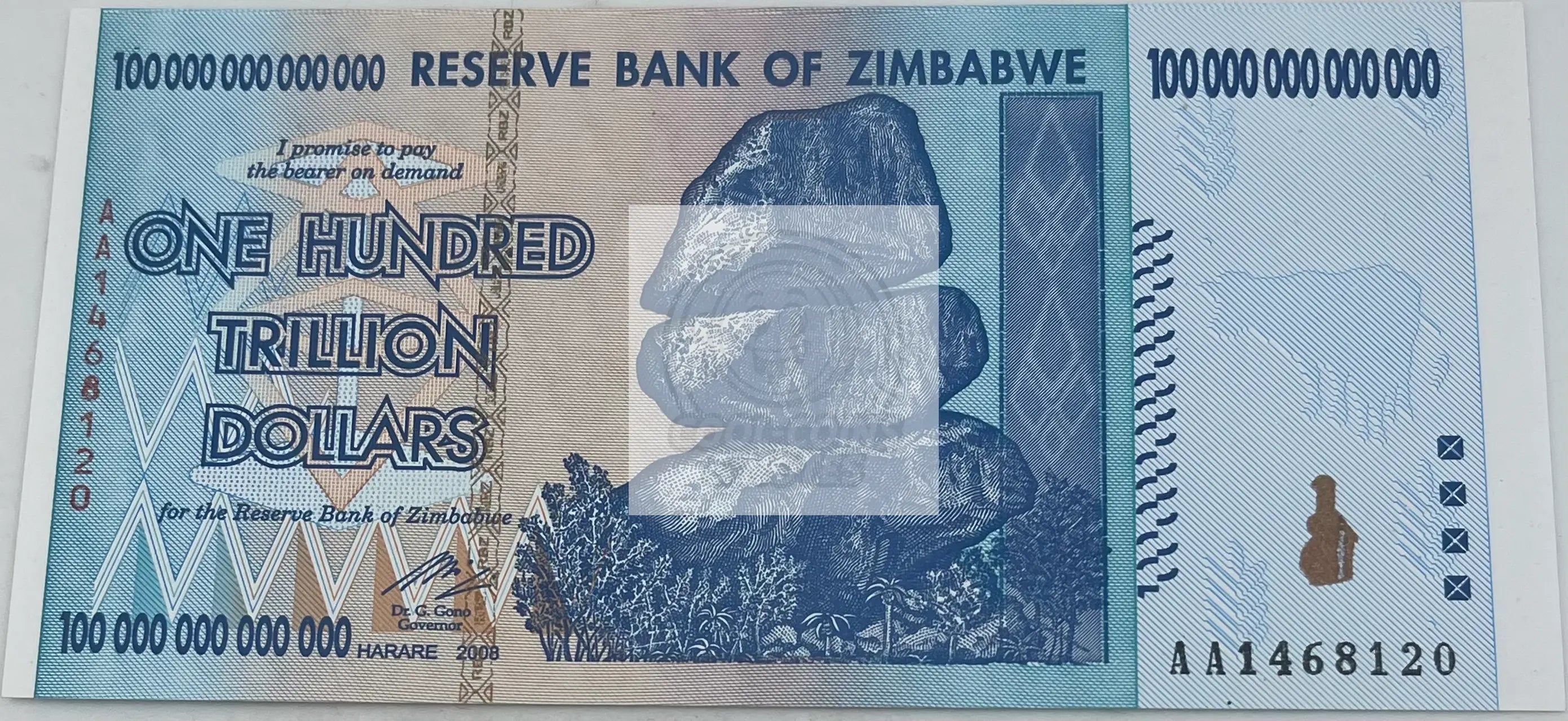 Zimbabwe 100 Trillion Dollars Banknote, 2008, P-91, UNC World Banknote - Cool Coins & Notes